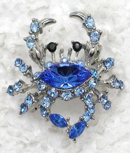 Hela C786 B SAPPHIRE Marquise Crystal Rhinestone Crab Fashion Brooches Costum Pin Brooch Jewelry Gift7525673