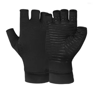 Cycling Gloves 1Pair Compression Arthritis Relieve Carpal Tunnel Pain Fingerless Comfortable Silicone Palm