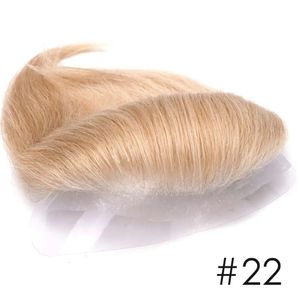 Parrucchino da uomo frontale Parrucca da uomo PU naturale Attaccatura dei capelli umani Pezzo di pelle sottile Sistema di capelli Remy Unità Protesi Patch 240222