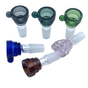 Renkli mantar tarzı bong kaseler 14mm 18mm erkek eklem cam başlık kase cam bong su borusu tütün nargile aksesuarları