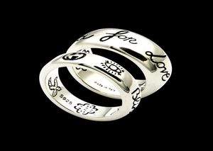 Joias de aço titânio 316L letra G gravada para amor casal anel versão larga e estreita anel masculino e feminino 4754119
