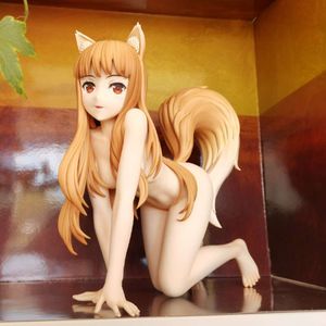 Anime manga 19cm nsfw frigörande b-stil krydda och varg holo 1/4 sexig rävflicka pvc action figur vuxen samling modell leksak hentai doll presenter