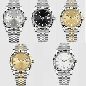 Relógio de luxo super brilhante à prova d'água relógios de grife negócios orologio mecânico 126300 36/41mm 904L relógio vidro safira datejust wimbledon SB031 B4