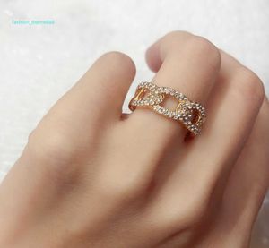 Gold Plated Men Ring Women Wholesale Diamond Miami Cuban Link Ring