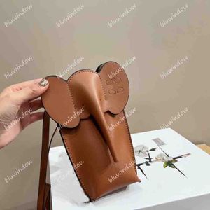 Mini Crossbody Torby Kobiety telefon komórkowy zwierzę zwierzęce urocze torba damska nowa designerska torba na ramię skórzana kieszenie na słonia Piesze D2304260o