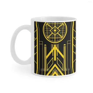 Mugs Star-Art Deco Enterprise White Mug Printed Funny Tea Cup Gift Personalised Coffee Star Art Retro Vintage Ufp