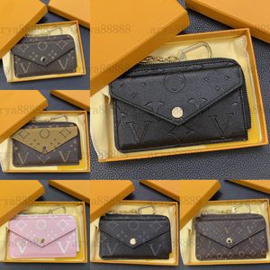 10A Moda Flores Designer Zipper Carteiras Luxurys Homens Mulheres Sacos de Couro de Alta Qualidade Letras Clássicas Moeda Bolsa Original Caixa Xadrez Titulares de Cartão 2023