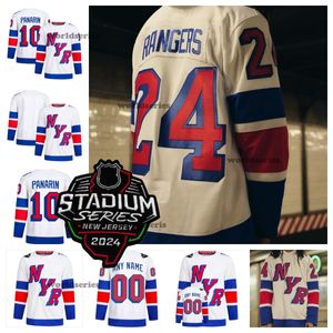 Nova York10 Artemi Panarin 2024 Stadium Series Hóquei Jerseys Igor Shesterkin Ben Harpur Kakko Kalynuk Patrick Kane Ryan Lindgren Mikkola Homens Mulheres Juventude