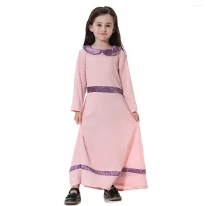 Ubranie etniczne długa muzułmańska sukienka dla dziewcząt Islamskie dzieci Abaya moda Ramadan Kids