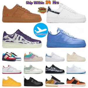 2024 New Shoes Force1 Low Classic Designer with Box Men Women Sneakers Triple White Black Flax Utility Red Pale Ivory Pastel Mens Trainers Training Outdoor.1