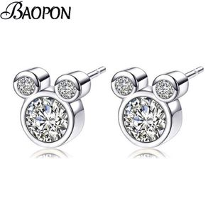 Presents Silver Color Fine Stud Earrings Sparkling Earrings For Women Kids Girls Fashion Jewelry2376