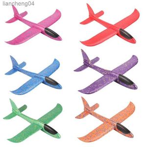 Aircraft Modle 5-10pcs/lot Foam Material Hand Throw Plane Outdoor Launch Glider Childrens Gift Model Toy 48 Cm Fun Childrens Helicopter Toys