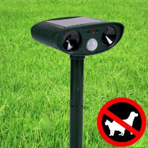 Aids Upgrade Pet Dog Cat Deterants Ultrasonic Solar Power Rechargeable Garden Repellers For Animal Squirrel Deer Raccoon Skunk Deer