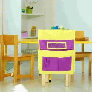 Depolama Çantaları Sandalye Geri Organizatör Sınıf Sandalyeleri için Cepler Çanta Yan Polyester