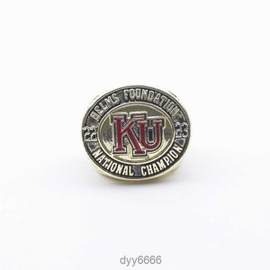 Bandringe Ncaa 1922-1923 University of Kansas Raven Hawk Basketball Champion Ring G6hx