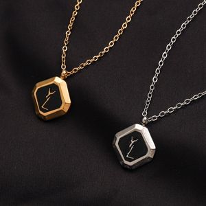 Nie verblassende 18-Karat-vergoldete Anhänger-Ketten-Halskette, Designer für Damen und Herren, Edelstahl, Doppel-Choker-Anhänger-Halskette, Perlen, Schmuck, Accessoires, Geschenke