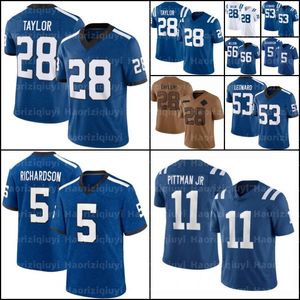 Jonathan Taylor 5 Anthony Richardson Football Jersey Josh Downs Quenton Nelson Darius Leonard Michael Pittman Jr DeForest Buckner Gardner Minshew II Zaire Flacco