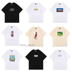 KITH Tシャツメンズ特大2024ニューキス東京渋谷Tシャツ男性女性高品質のストリートビュー印刷シャツティートップスローズオモロッカタイルティーTシャツ641