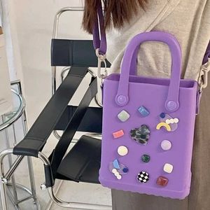 الأكياس المسائية Eva Jibz Bogg Beach Bag مقاومة للماء الصيف النسائي الكتف كروس كرتون كاريكاتير للنساء الفتيات والأطفال على الشاطئ هدية J240224