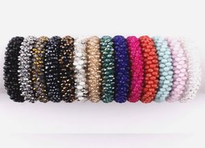 Boho elástico pulseiras pulseiras para mulheres vintage estiramento boêmio femme contas de vidro cristal pulseiras festa jóias3241507