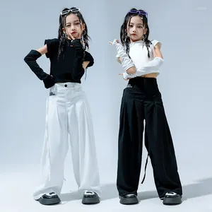 Scene Wear Fashion T Shirt Pants Children Ballroom Street Dance for Girls Dancewear Outfits Dancing Clothes Jazz Hip Hop Costumes Suit