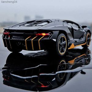 Diecast Model Cars 1/32 Carros Brinquedos Auto para escala Lambor LP770 Diecast Model Cars Alloy Autos Toys Presente para meninos Pull Back Light Music Kids Car