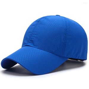Top Caps Mesh Beyzbol Kapağı Erkekler Kadınlar Yaz Sırda İnce Taşınabilir Hızlı Kuru Nefes Alabilir Güneş Şapk