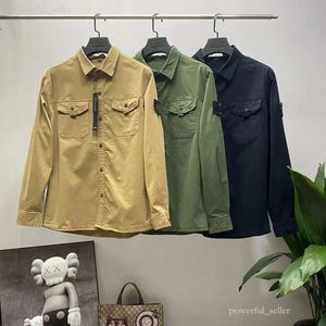 COMPAGNIE CP YTERkläder Badges Zipper Shirt Jacket Loose Style Spring Mens Top Oxford Portable High Street Stone Iland Jacke Wholesale Two Pieces Is Cheager 8739