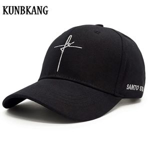 Top kapaklar Çift Çapraz Beyzbol Kapağı Erkekler Kadın Nakış Pamuk İnanç Mektubu Snapback Dad Hat Unisex Sıradan Hip Hop Kemik3113