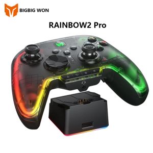 GamePads BigBigwon Rainbow2 Pro Elite Gaming Controller BT Wireless Bluetooth GamePad for PC/Nintendo Switch/Android/iOS携帯電話