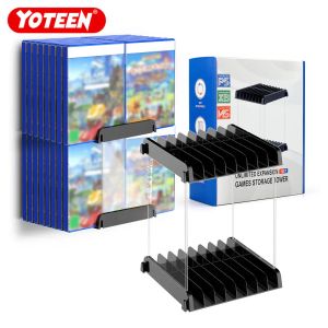 Stands Yoteen Game Disk Wall Stand för PS4/PS5/Xbox/Switch Game CD Box Storage Bracket Desk Stand Organisor Wall Mount Holder