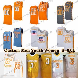 NCAA Custom S-6XL Tennessee Volunteers College Basketball 3 Dalton Knecht Jerseys Jonas Aidoo 5 Zakai Zeigler 30 James 2 Gainey Santiago Vescovi Tobe Awaka Jahmai