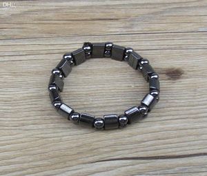 1pc High Quality Men Women Black Natural Magnetic Hematite Therapy Arthritis Beads Bracelet 18cm6194904