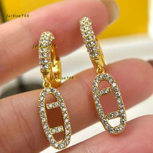 Carta Stud Cristal Ouro Moda para Mulheres Natal Presente de Casamento Designer Brinco Womens Ear Ring Brincos Jóias