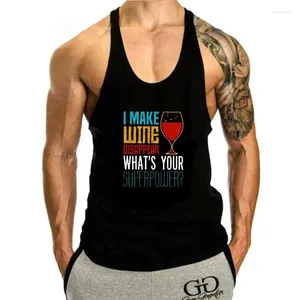 Men's Tank Tops Men Top I Make Wine Disappear What's Your Superpower Version2 Women