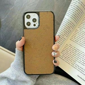 iPhone 15 Pro Max Designer Phone Case for Apple 14 Samsung Galaxy S23 S22 Note 20 Ultra Luxury PU Leather Floral Checkerboard Back Cover Coque Fundas Coffee Big Flower