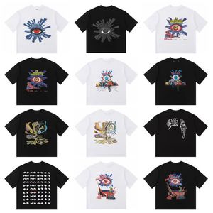 SS Ny Ouse of Errors T-shirt Full Vision Eye Printed Short Sleeve High Street Men's and Women's Loose Sports Pure Cotton Casual Half Sleeve Top Clothes
