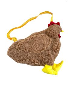 Portafogli Donna Borsa a tracolla stile animale pollo carino Borsa a tracolla per ragazza Gallina Borsa a tracolla