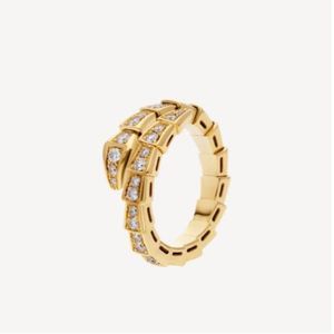 Flera stilar 18k guld orm ring öppen serpentin huggring unisex kvinnor män ring inte plågande inte blekna inte allergisk silver327h