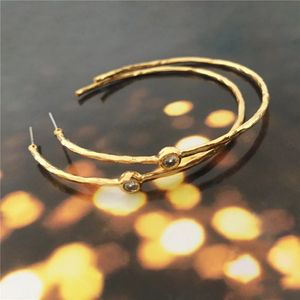 18K vergoldete Creolen für Damen, trendige Goldfarbe, kleiner großer Kreis, Creolen, Punk-Hip-Hop-Schmuck, Zubehör 240220