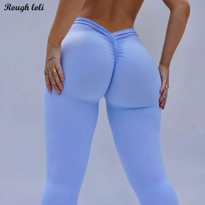 2024 lululemenI Outfits Nylon V Back Booty Calças para Mulheres Scrunch Butt Yoga Leggings Workout Gym Collants Sexy Sports Legging Active Wear 668bbb