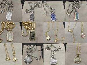 DY Fashion Necklace مصمم فاخر عالي الجودة رائعة مميزة عبر ميدالية ميدالية شكل نورث نجمة ملتوية مربع ميدان قلادة العجلات الزفاف هدية الزفاف