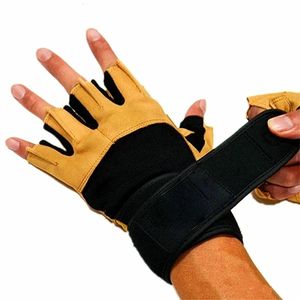 Half Finger Gym Gloves Weightlifting Dumbbell Pull Ups Training Bodybuilding Wearproof Fitness 240219