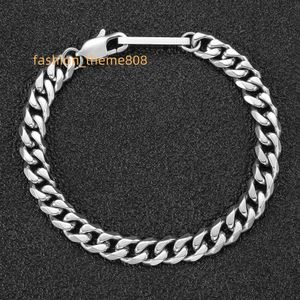 Custom WaterProof Miami Cuban Link Mens Hand Chains Stainless Steel Jewelry Men 18k Gold Bracelets Figaro Chain Bracelet