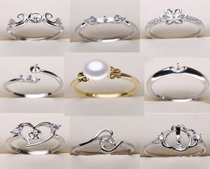 DIY-Perlen-Ringfassungen, versilberte Ringfassungen, 9 Stile, DIY-Ringe, verstellbare Größe, Schmuckfassungen, Weihnachts-Statement, Jewel6747988