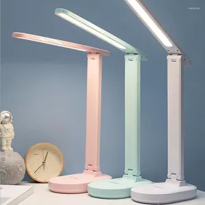 Table Lamps LED Desk Lamp Touch Bright Dimmable Foldable Reading USB Charging Light For Home Student Eye Protect