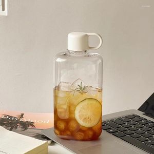 Water Bottles Mini Transparent Bottle BPA Free Flat Clear Portable Pad Drinks Kettle Notebook Milk Juice Safety Tritan Cup Gift