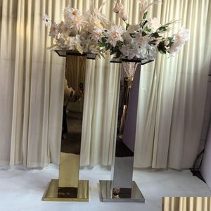 Decoração de festa adereços de casamento estrada chumbo pedestal corredor decoração suporte decoração recepção decorações peças centrais 552 gota entrega h dhi5d