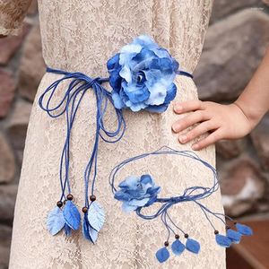 Belts Women Girls Chiffon Thin Tassle Dress Decorated Waist Chain Rope Waistband