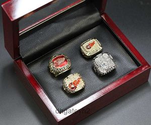 Anéis de banda HTC8 Nhl 1997 1998 2002 2008 Detroit Red Wings Championship Ring 4 peças conjunto Duo9